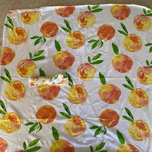 Peach print swaddle set
